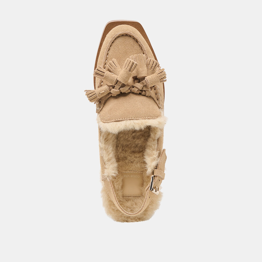 hamlit plüsch-loafer dunkeltaupe wildleder