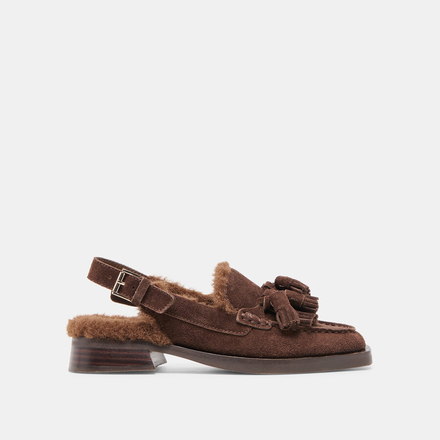 hamlit plüsch-loafer dunkelbraunes wildleder