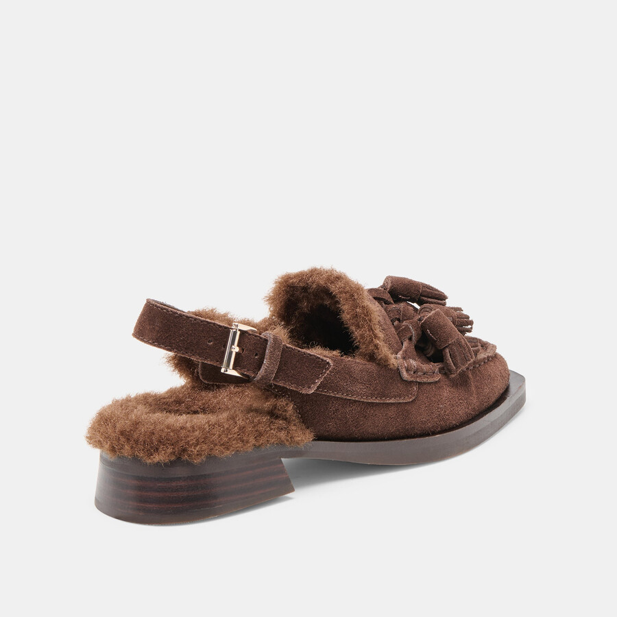 hamlit plüsch-loafer dunkelbraunes wildleder