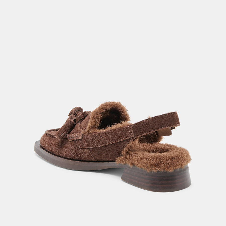 hamlit plüsch-loafer dunkelbraunes wildleder