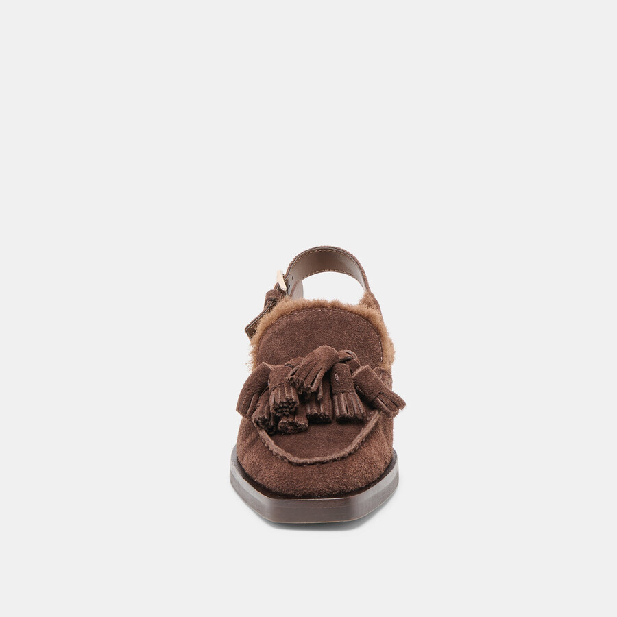 hamlit plüsch-loafer dunkelbraunes wildleder