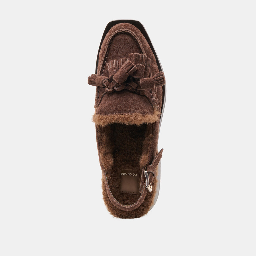 hamlit plüsch-loafer dunkelbraunes wildleder