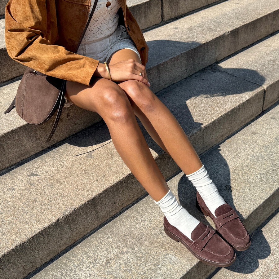 tiggy loafer mahagoni-wildleder