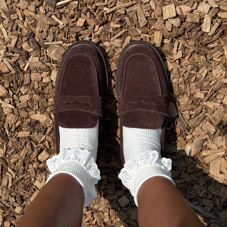 tiggy loafer mahagoni-wildleder