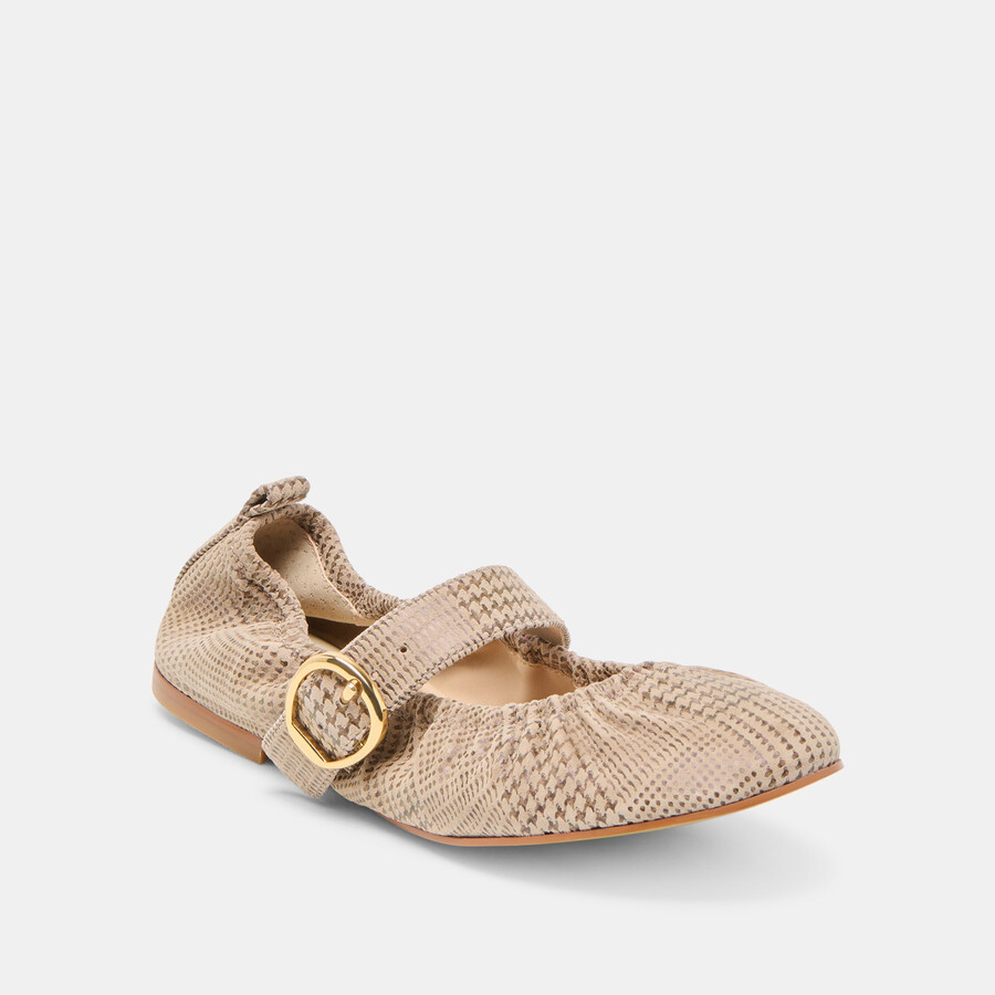 caely ballerinas aus wildleder mit fischgrätmuster