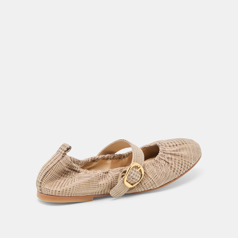 caely ballerinas aus wildleder mit fischgrätmuster