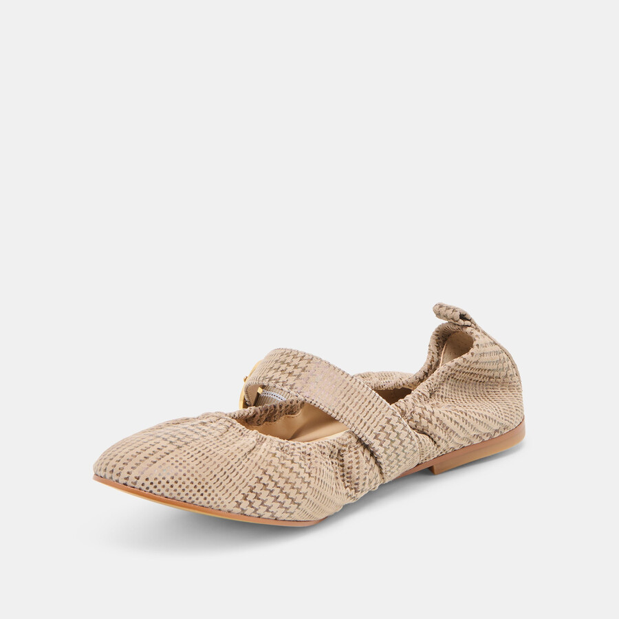 caely ballerinas aus wildleder mit fischgrätmuster