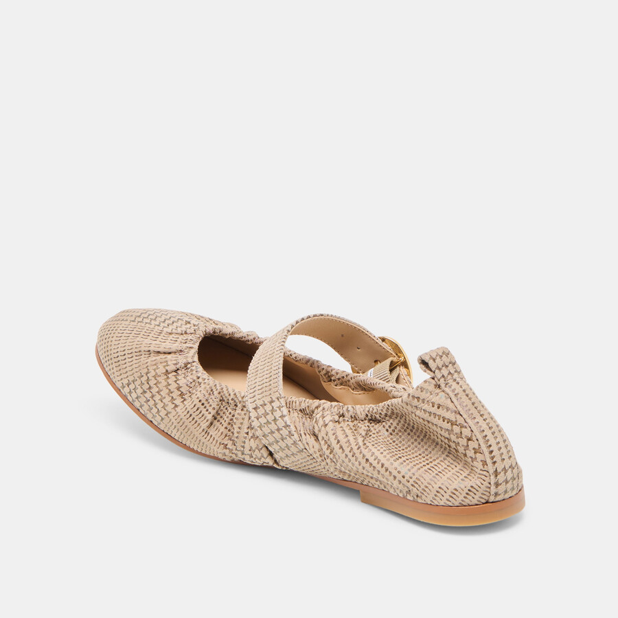 caely ballerinas aus wildleder mit fischgrätmuster