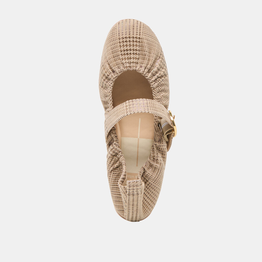caely ballerinas aus wildleder mit fischgrätmuster