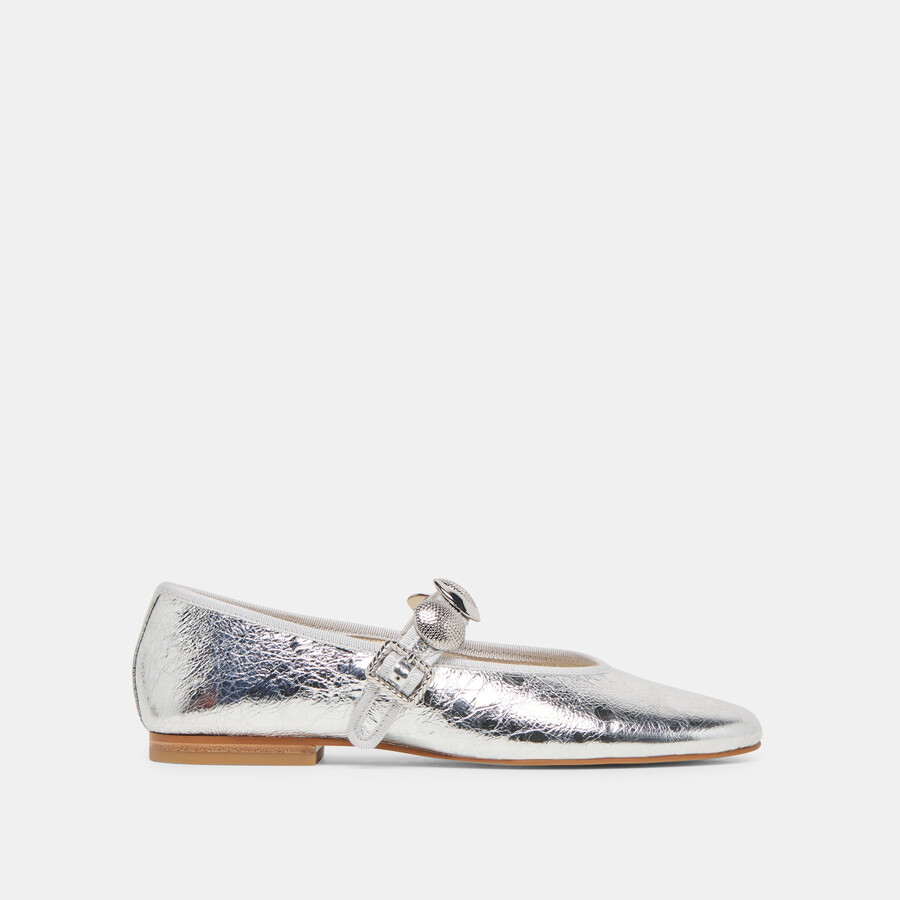 relan ballerinas silberfarben vintage-leder