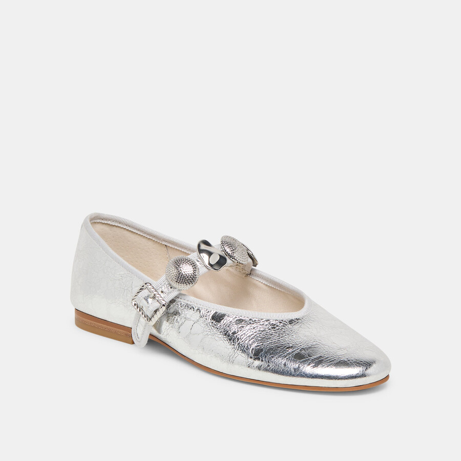 relan ballerinas silberfarben vintage-leder