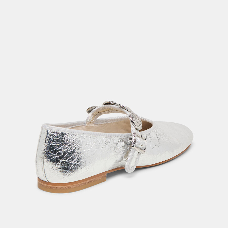 relan ballerinas silberfarben vintage-leder