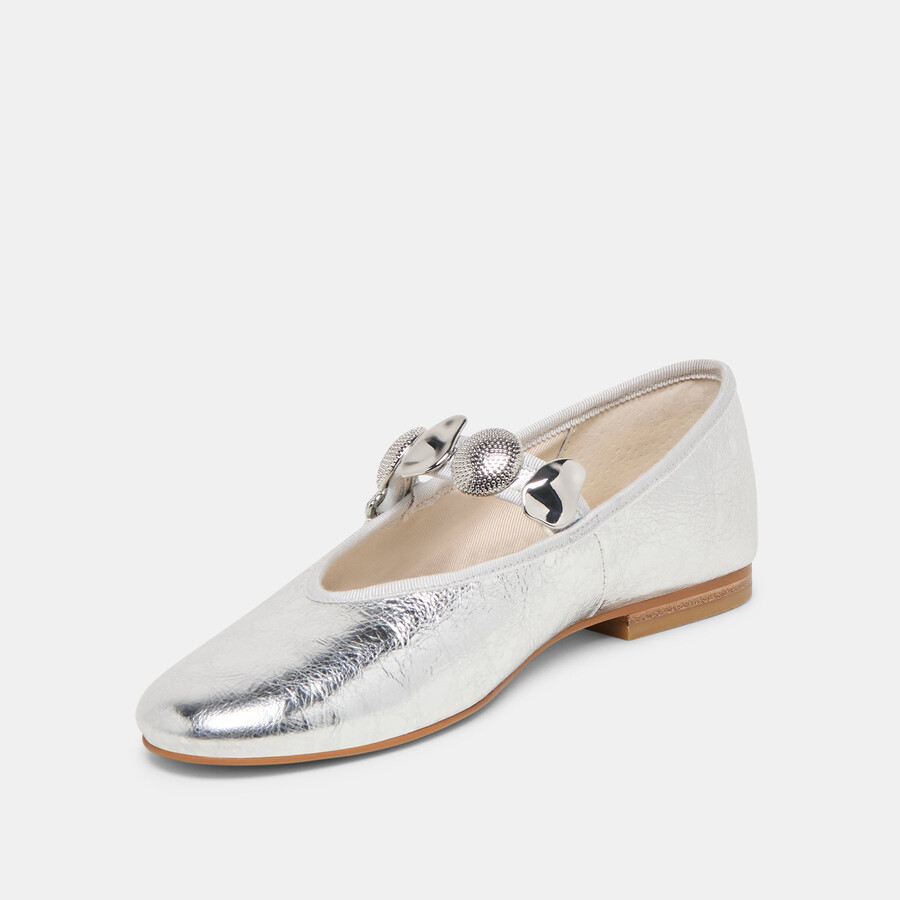 relan ballerinas silberfarben vintage-leder