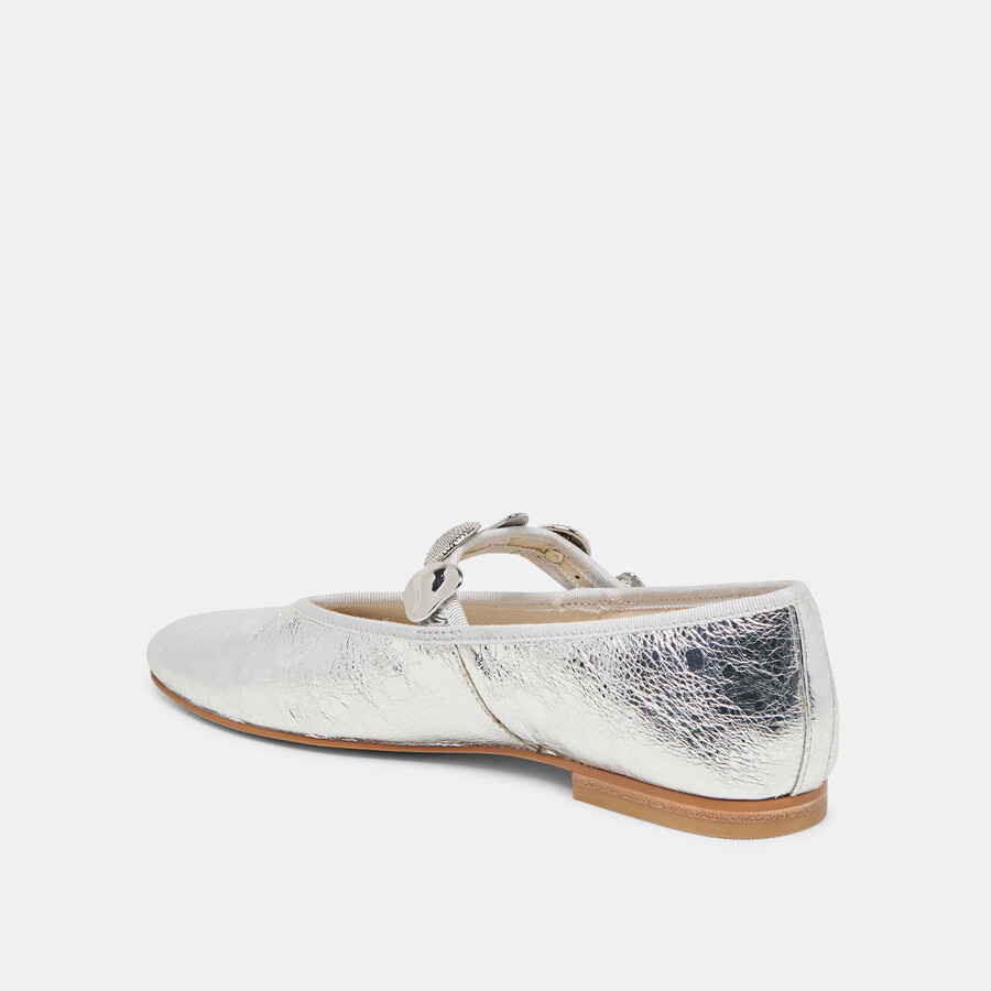 relan ballerinas silberfarben vintage-leder