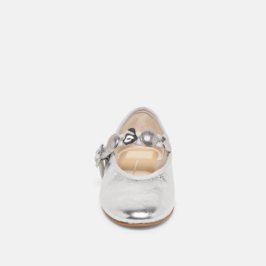 relan ballerinas silberfarben vintage-leder
