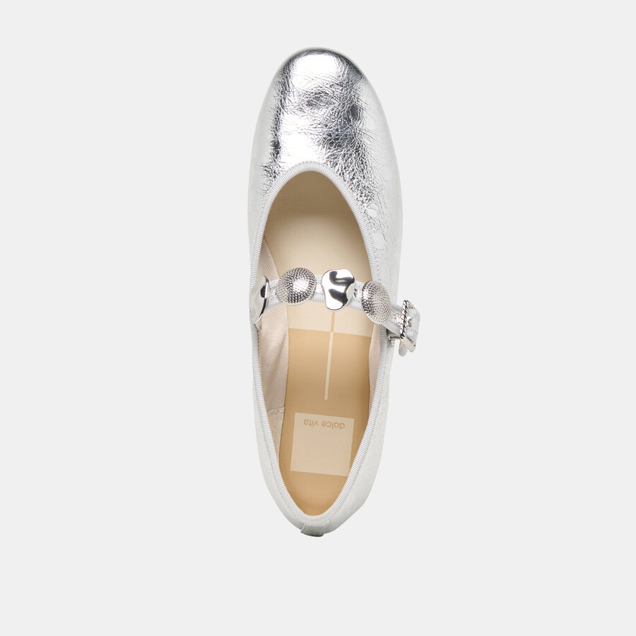 relan ballerinas silberfarben vintage-leder
