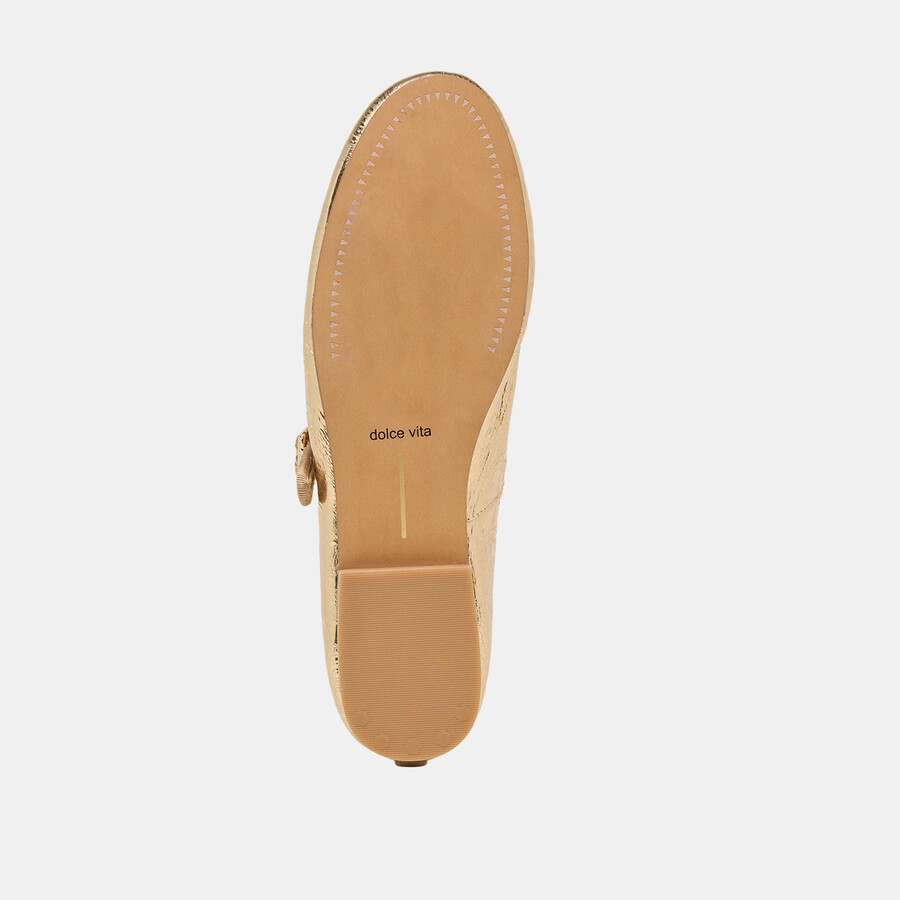 relan ballerinas goldfarbenes leder im used-look