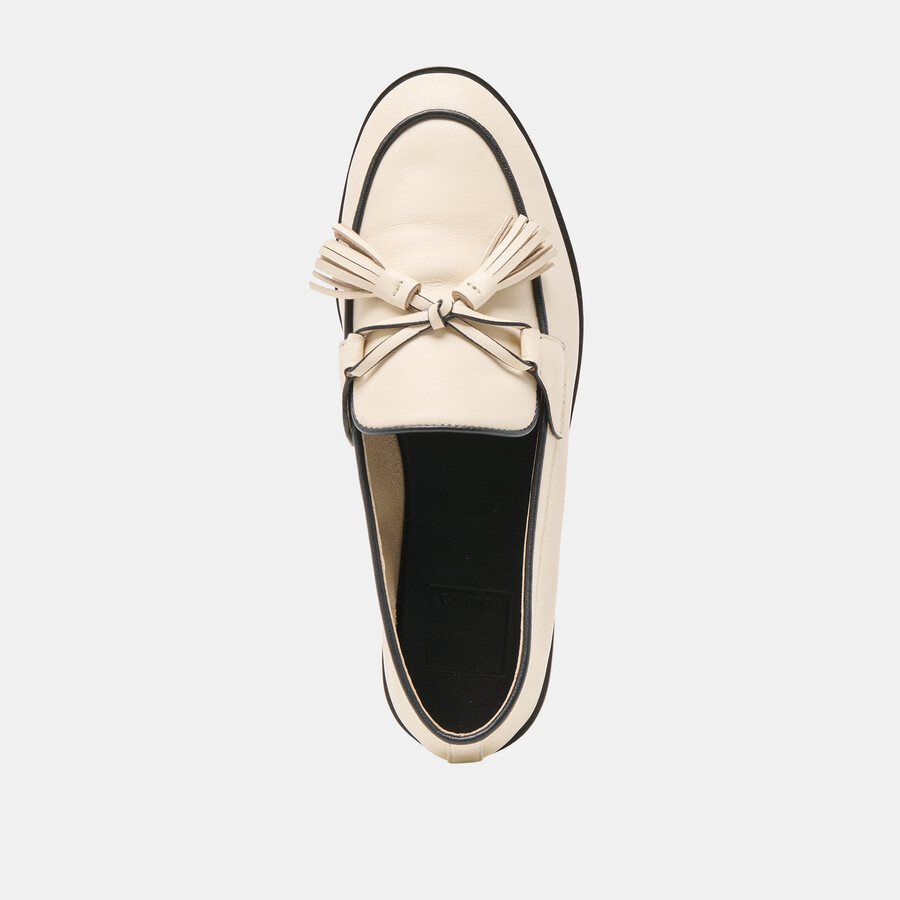 loklan loafer elfenbeinleder