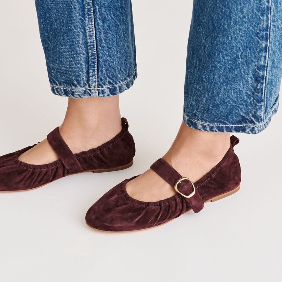 caely ballerinas aus maulbeer-wildleder