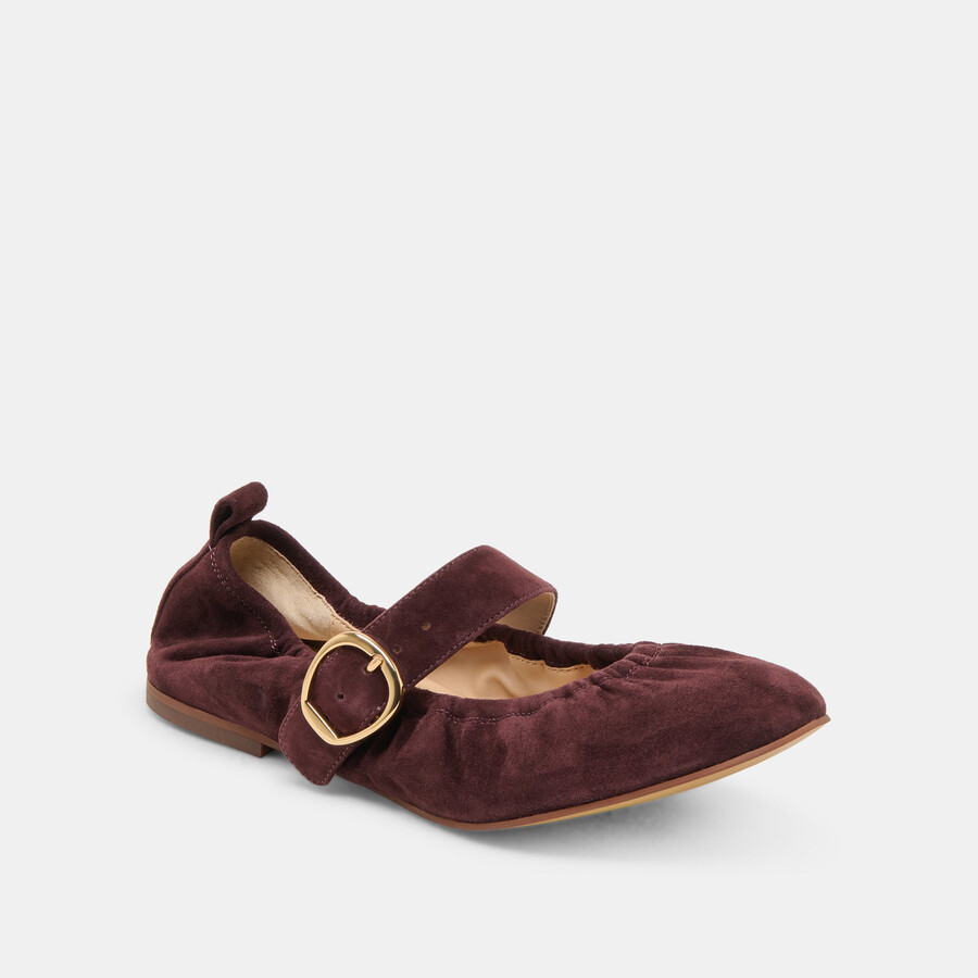 caely ballerinas aus maulbeer-wildleder