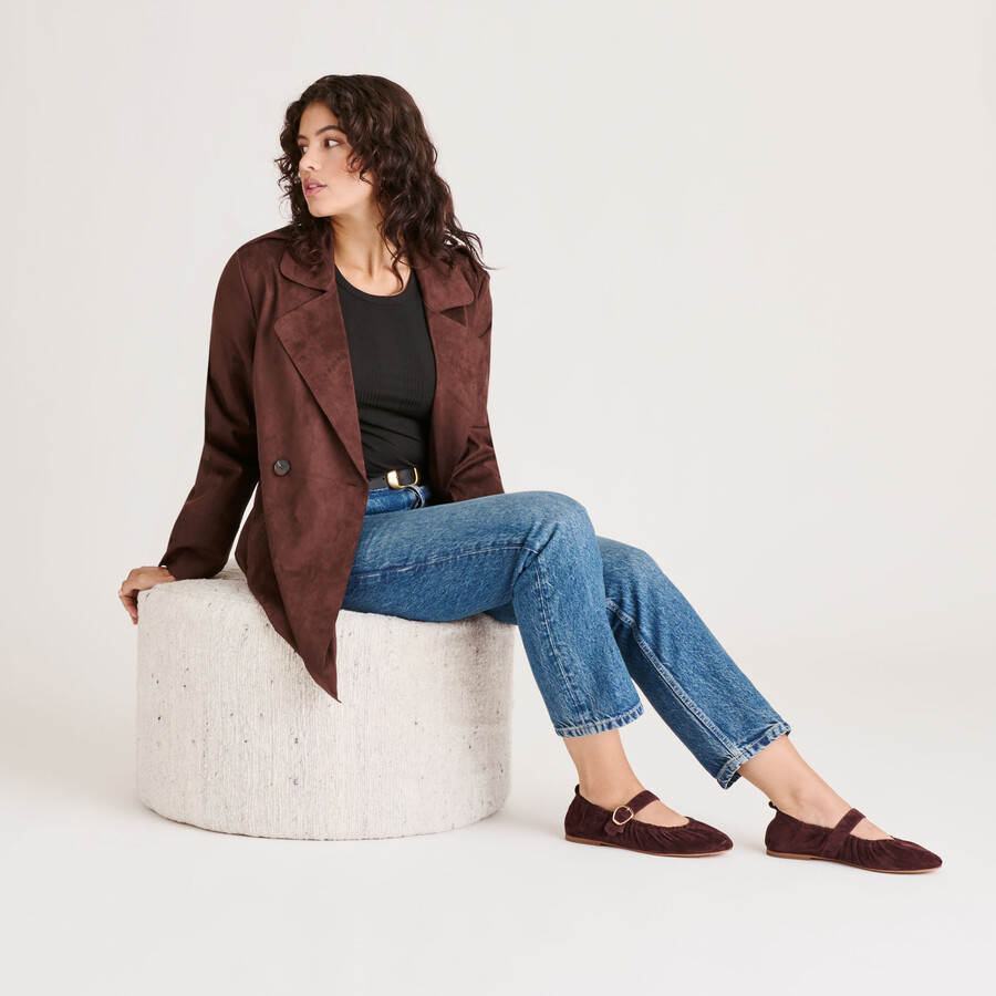 caely ballerinas aus maulbeer-wildleder
