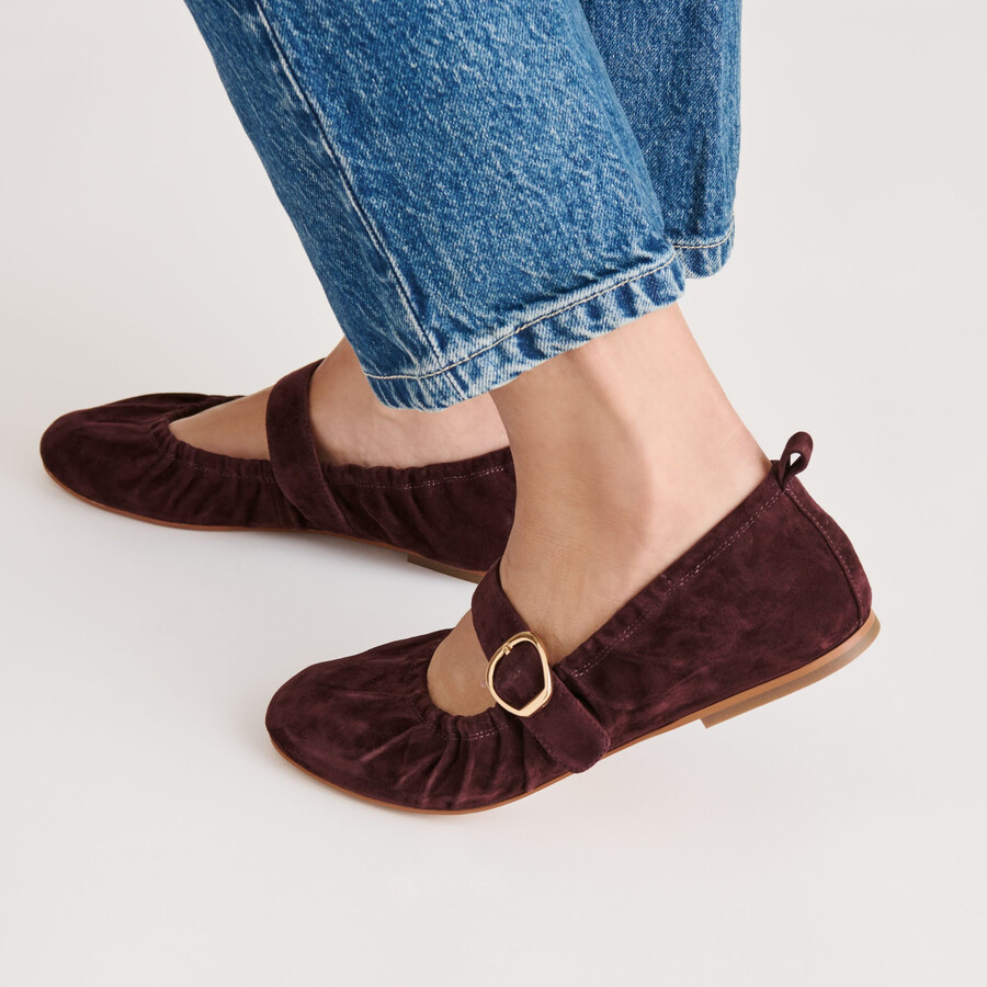 caely ballerinas aus maulbeer-wildleder