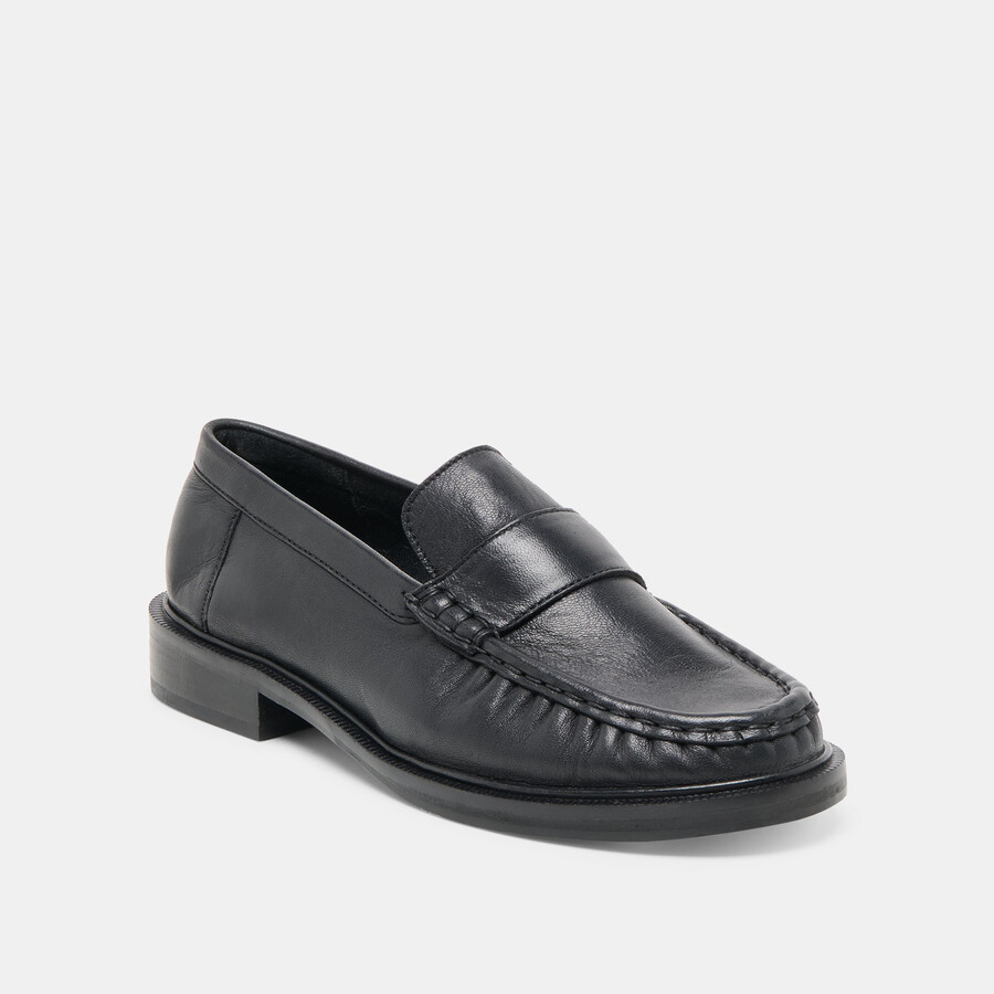 bodi loafer aus schwarzem leder