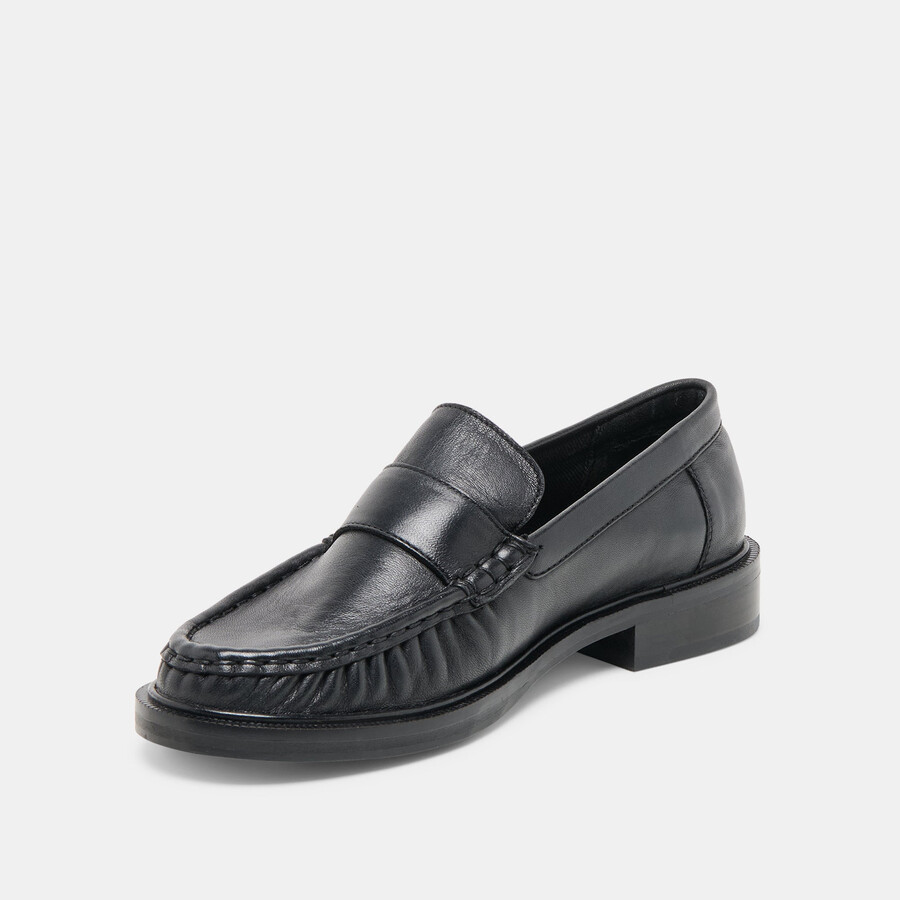 bodi loafer aus schwarzem leder