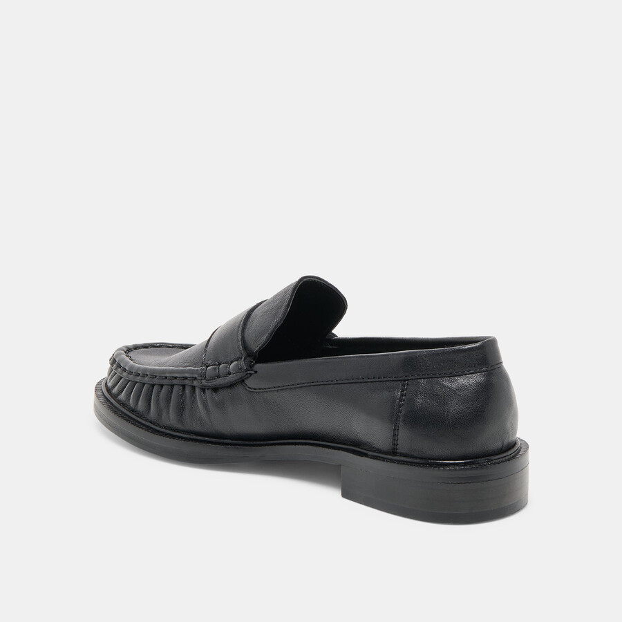 bodi loafer aus schwarzem leder