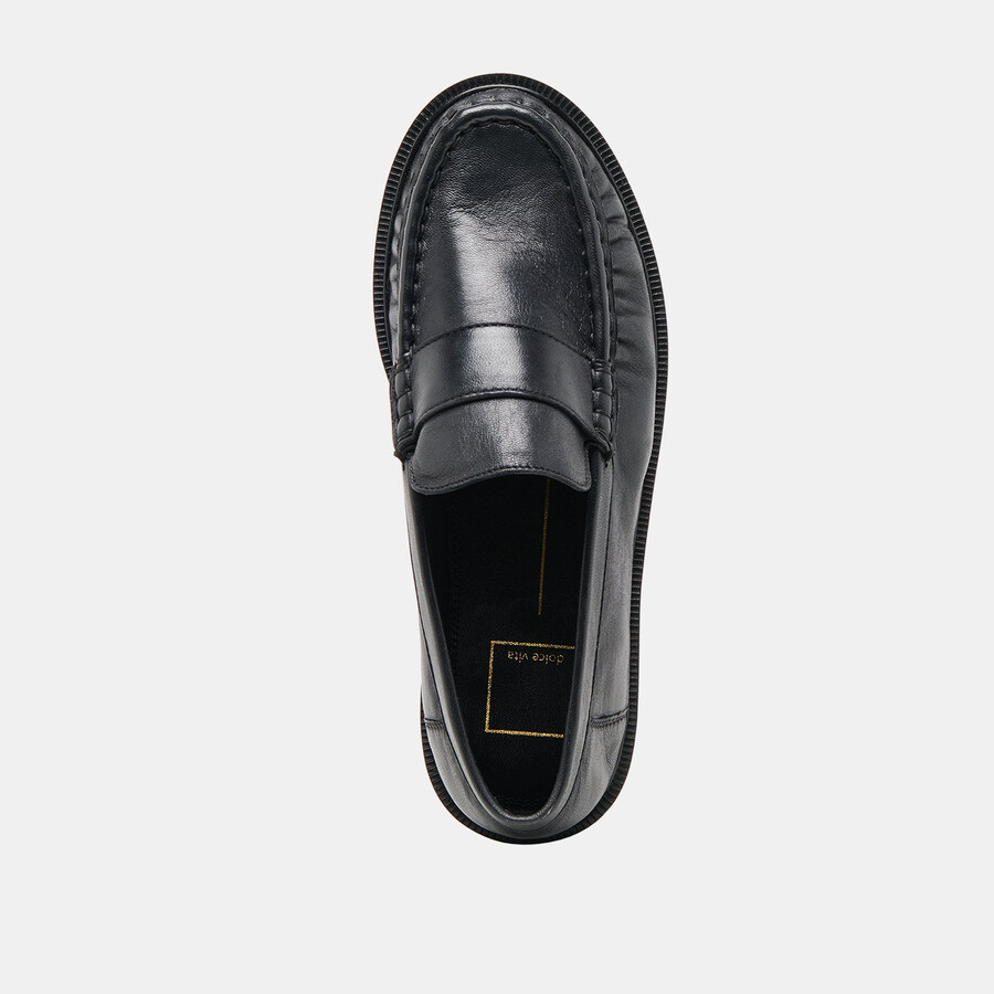 bodi loafer aus schwarzem leder