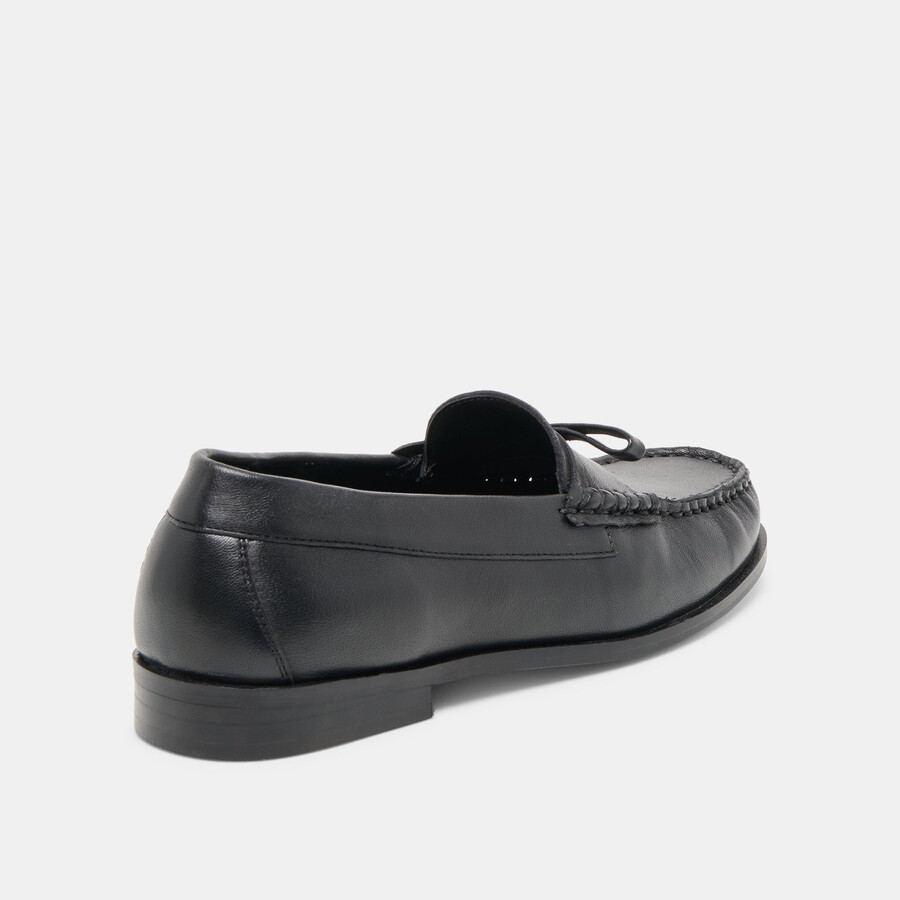 barney loafer aus schwarzem leder