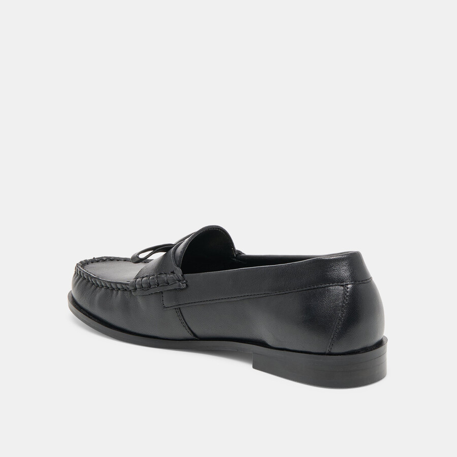 barney loafer aus schwarzem leder