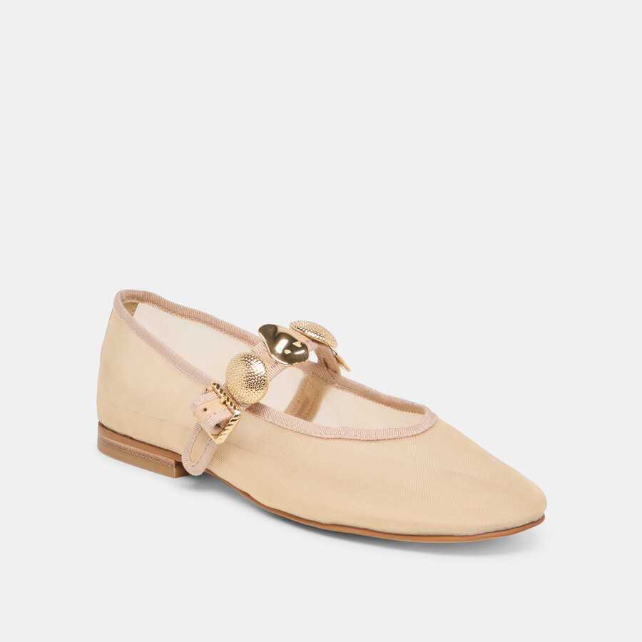 relan mesh ballerinas french vanilla mesh