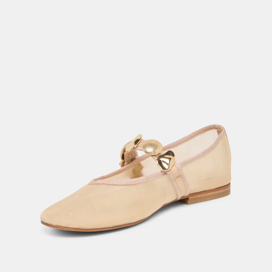 relan mesh ballerinas french vanilla mesh
