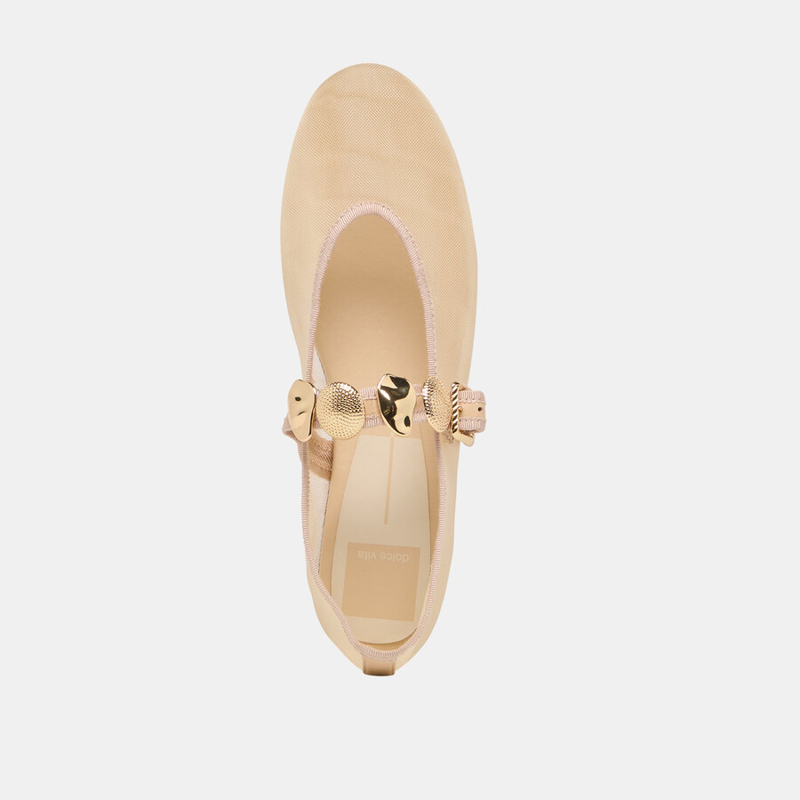 relan mesh ballerinas french vanilla mesh