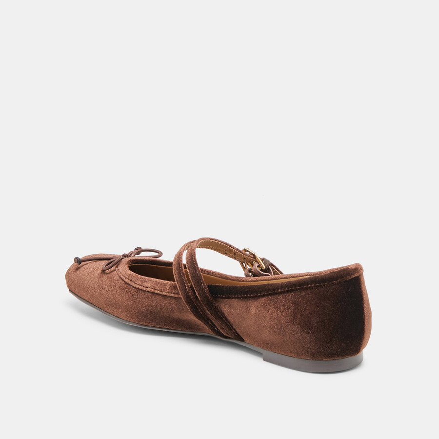 gibsen ballerinas schokoladen-samt