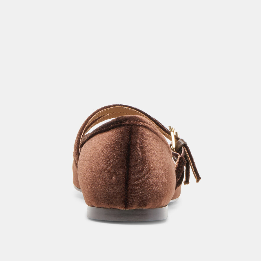 gibsen ballerinas schokoladen-samt
