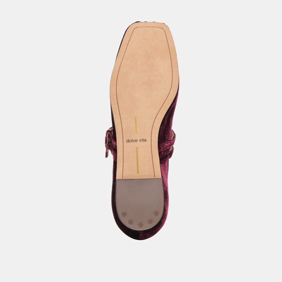 gibsen ballerinas burgunderroter samt