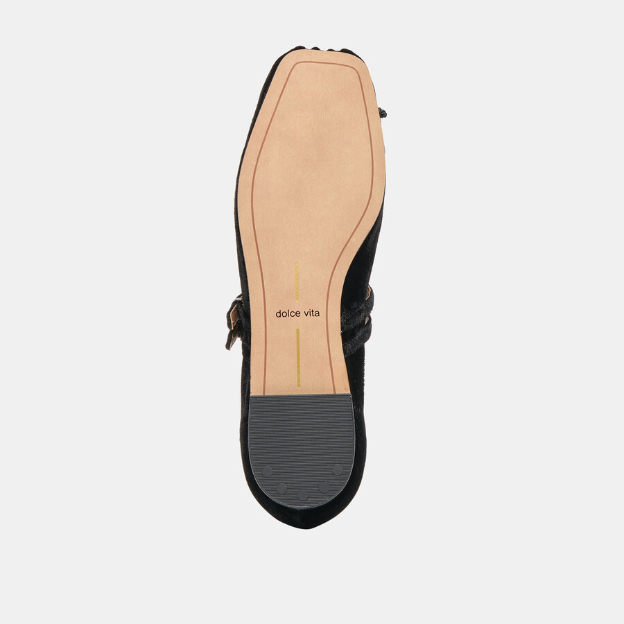 gibsen ballerinas aus schwarzem samt