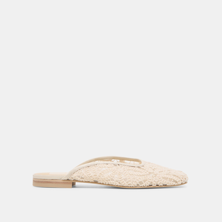 aubrie flats elfenbein makramee-netz