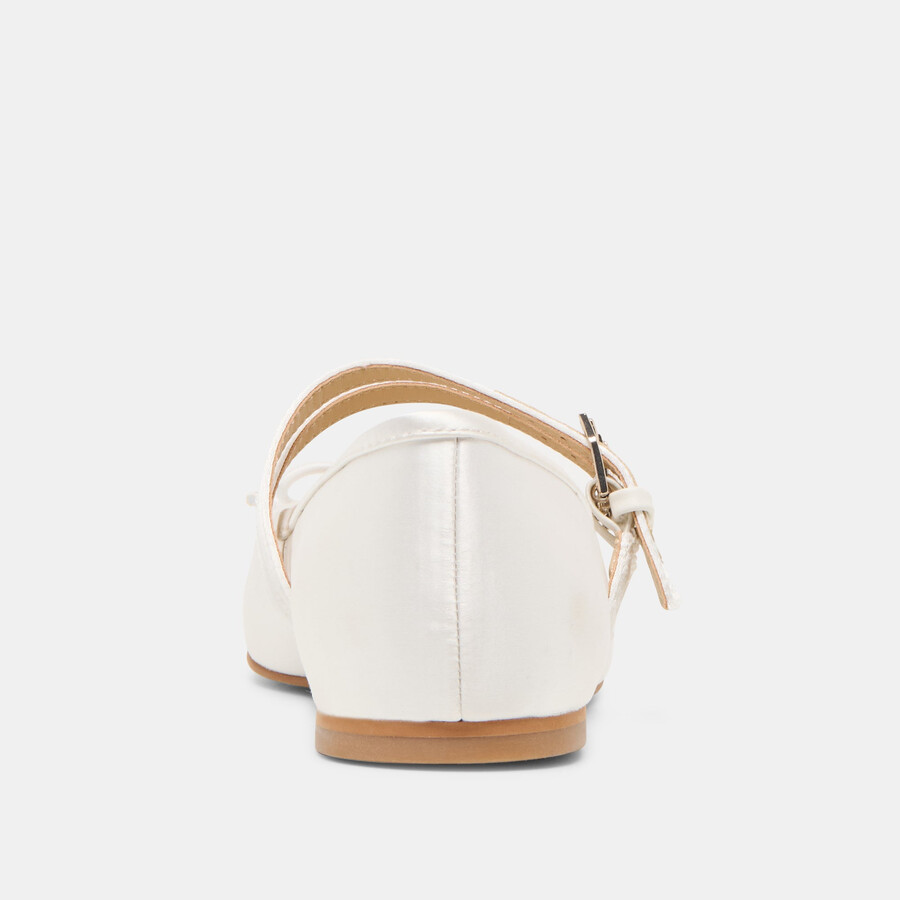gibsen ballerinas aus echtem weiß satin
