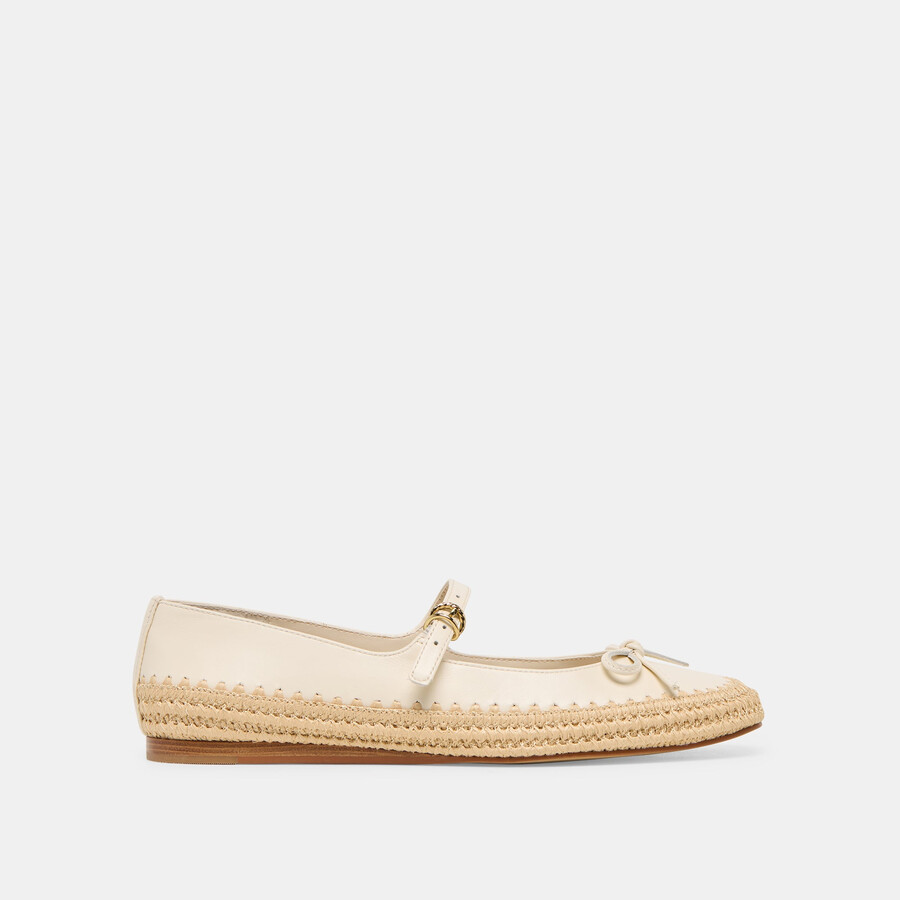 betony ballerinas aus cremefarbenem leder