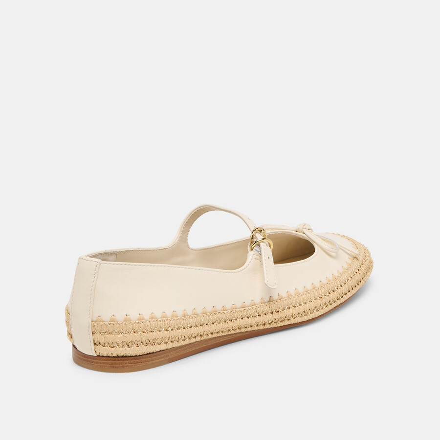betony ballerinas aus cremefarbenem leder