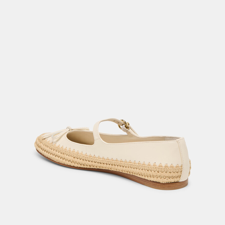 betony ballerinas aus cremefarbenem leder