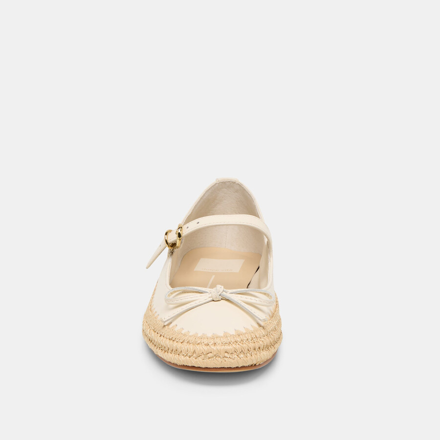 betony ballerinas aus cremefarbenem leder