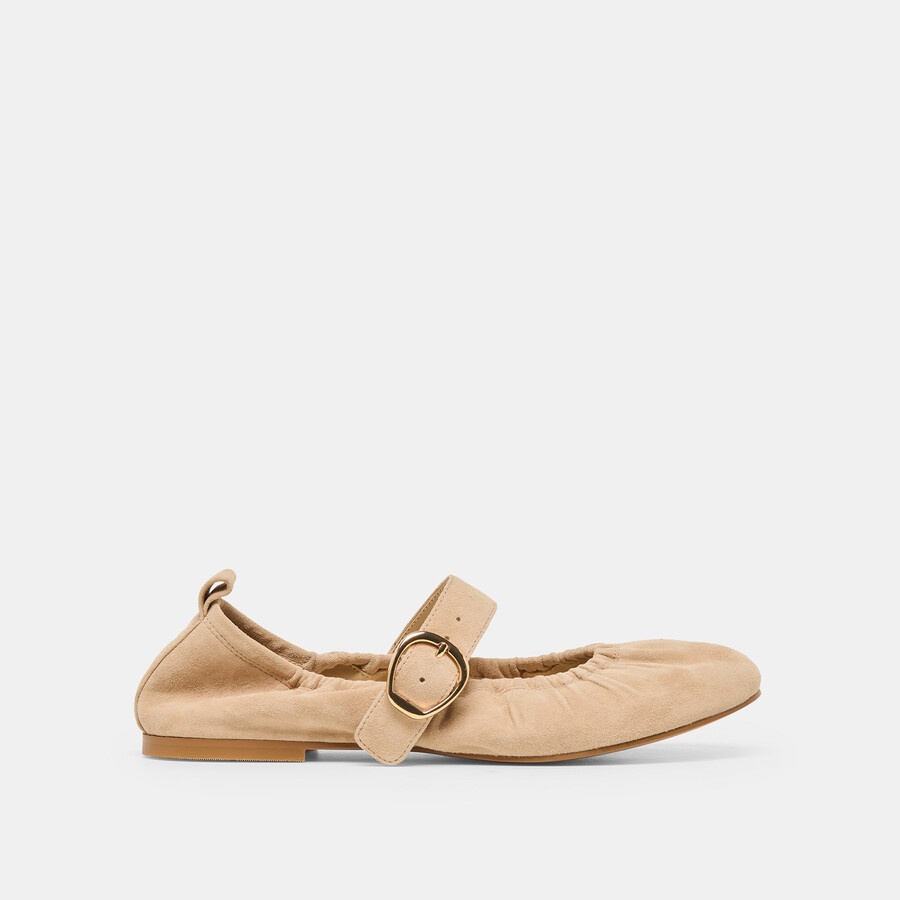 caely ballerinas aus kamel-wildleder