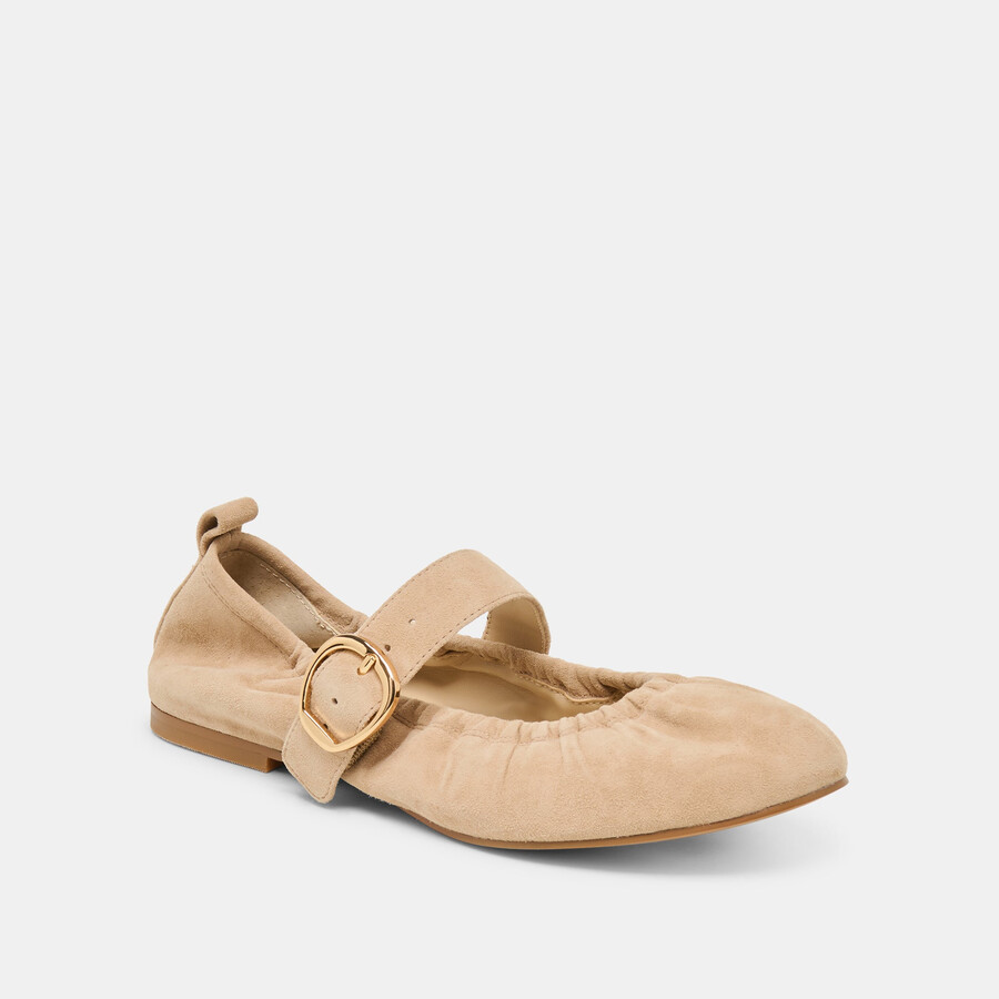 caely ballerinas aus kamel-wildleder