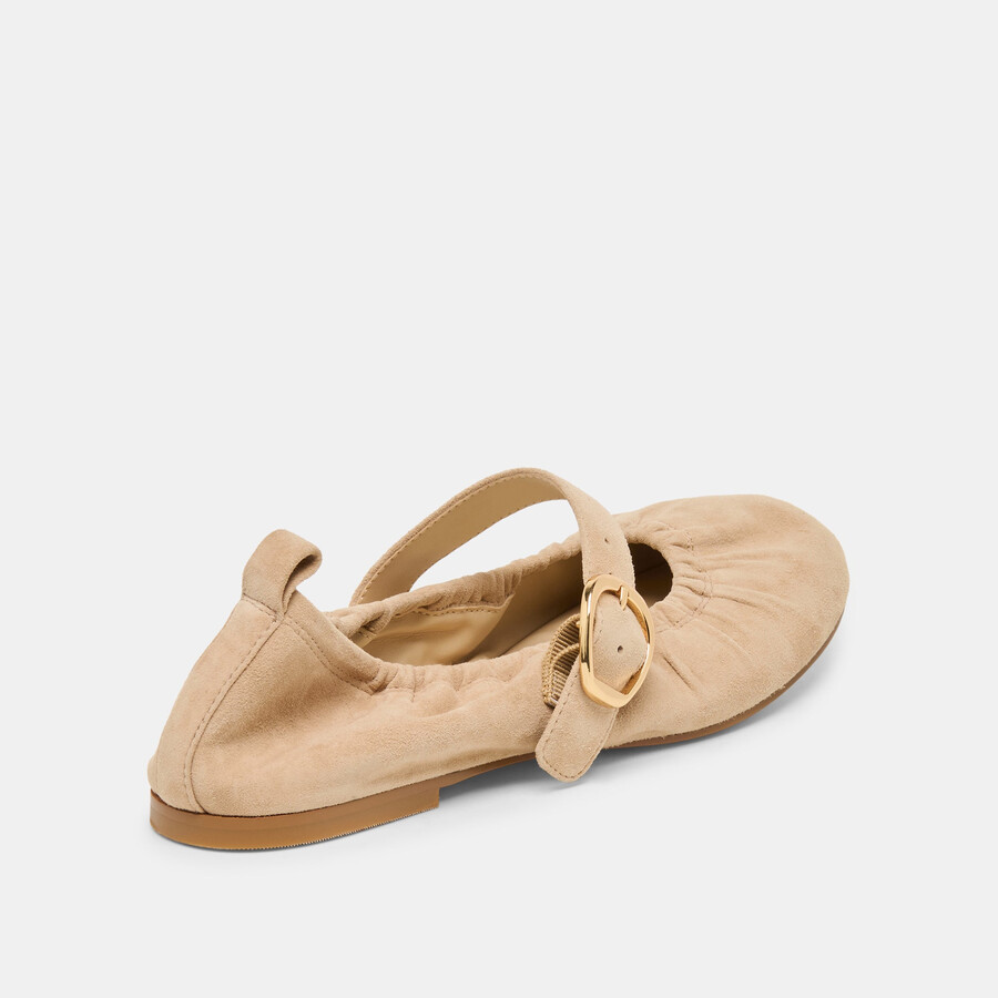 caely ballerinas aus kamel-wildleder