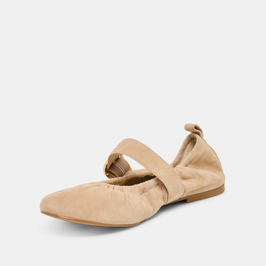caely ballerinas aus kamel-wildleder