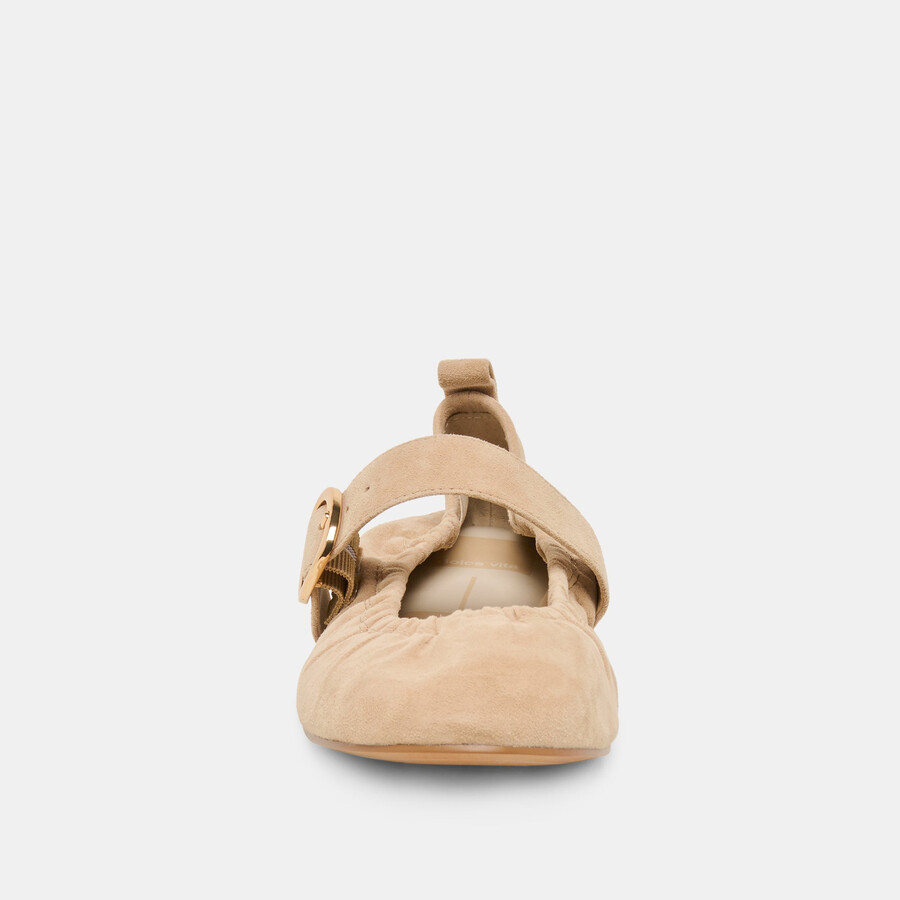 caely ballerinas aus kamel-wildleder